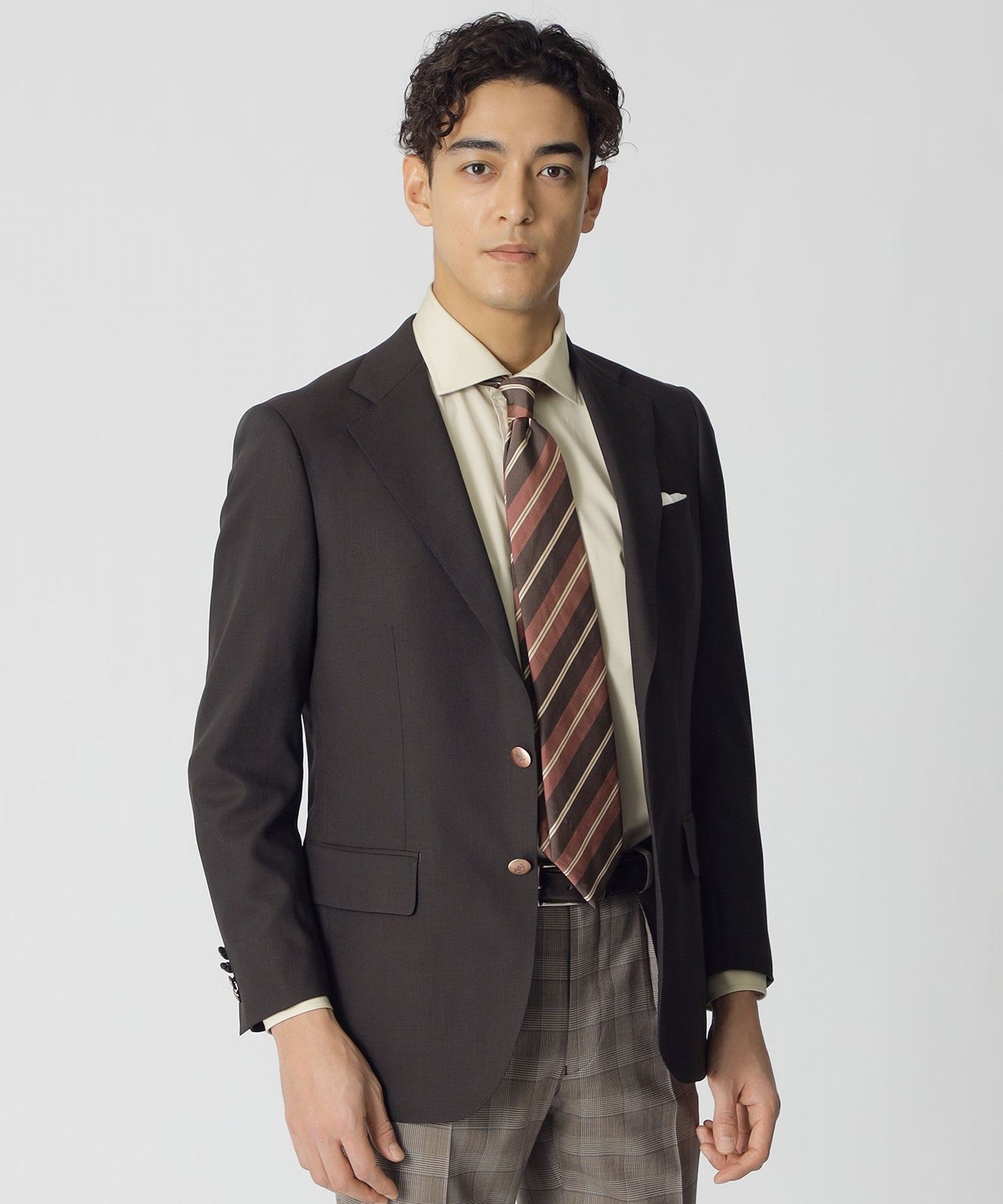 1142-J1D2074058__,58,モデル身長183cm 着用サイズ：48