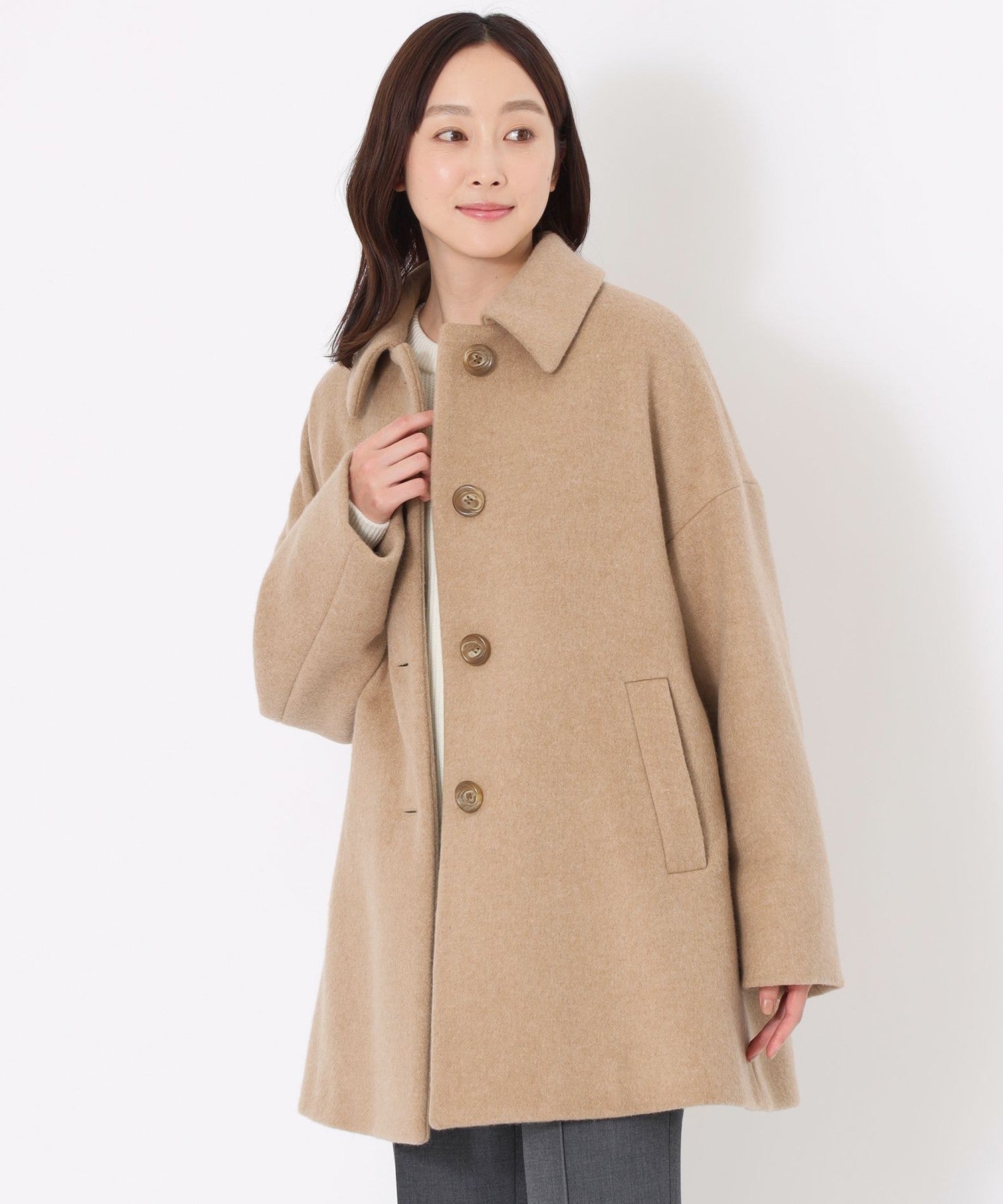 2111-T1B4420145__,45,モデル身長163cm 着用サイズ：38