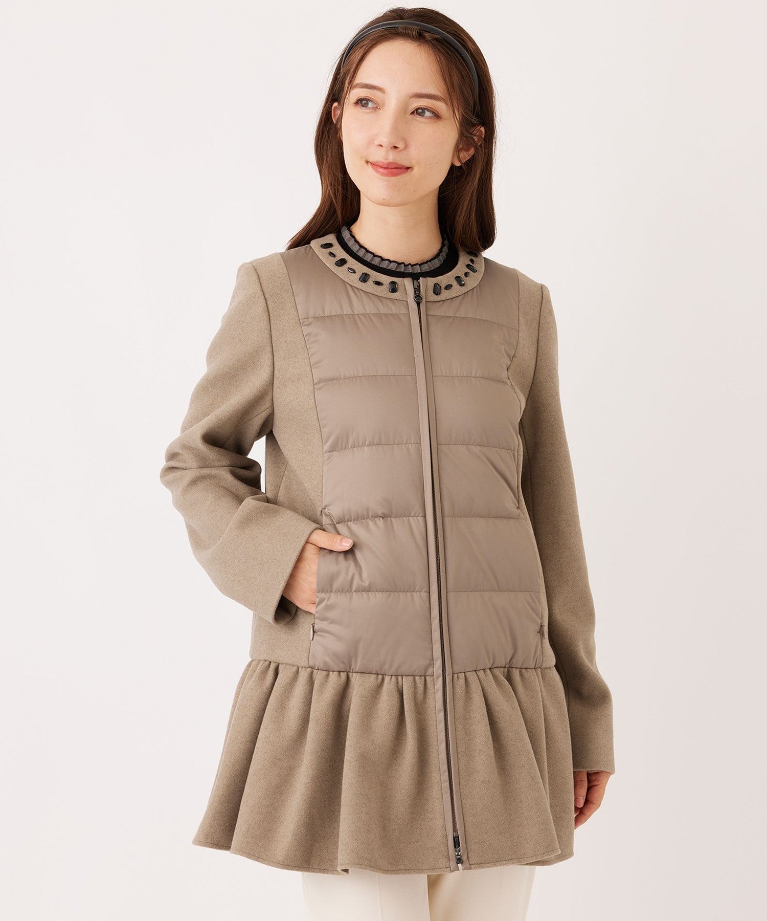 2361-W5A0260250__,50,モデル身長168cm 着用サイズ：40